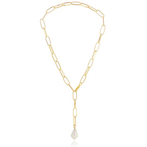 DROP PEARL CHAIN NECKLACE