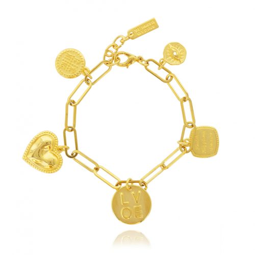 CHAIN BRACELET WITH HEARTS