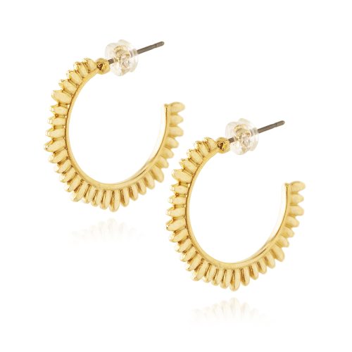 Gold plated large hoop earrings