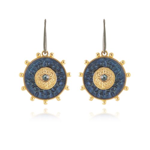 The blue liquid glass earrings