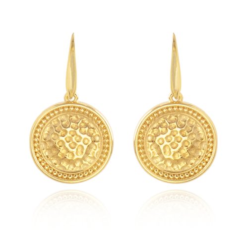 Gold plated pendant earrings