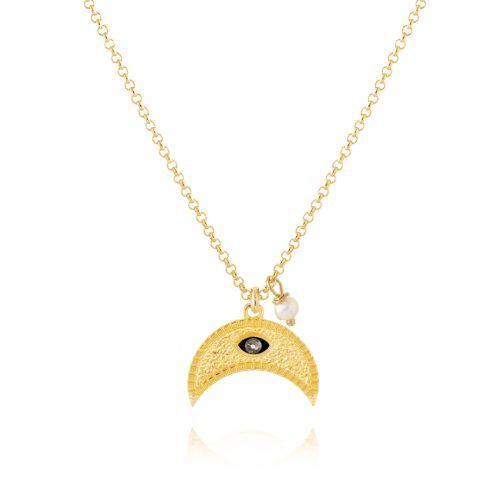 The gold plated crescent moon necklace