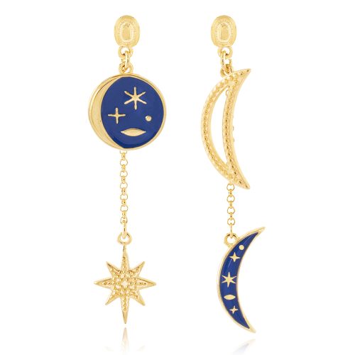 Earrings with night elements