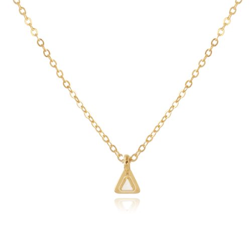 Chain necklace with triangle element