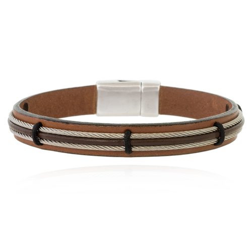Men's Leather Bracelet Brown
