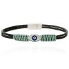 Men's letaher bracelet with eye