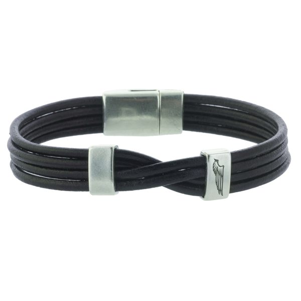 Men's leather bracelet in Black