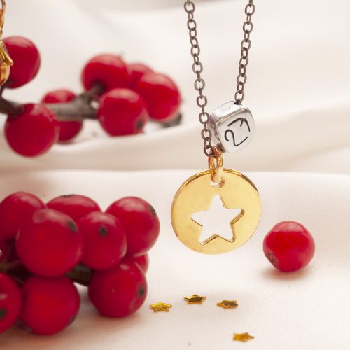 2023 lucky charm necklace with small star