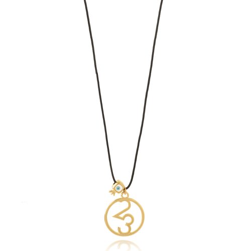 2023 lucky charm necklace with enamel evil eye