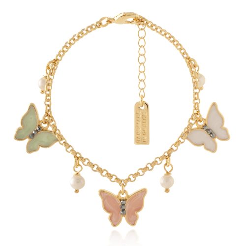Bracelet with enamel butterflies