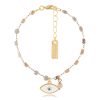 Rosary bracelet with evil eye