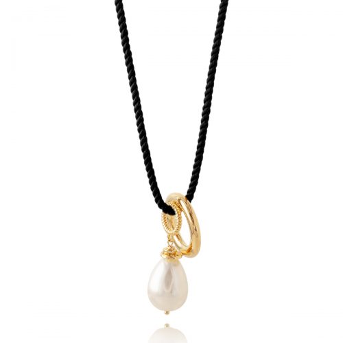 Long necklace with drop pearl