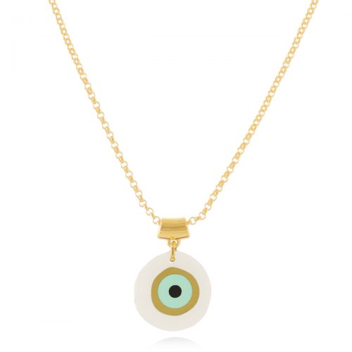 Chain necklace with round eye