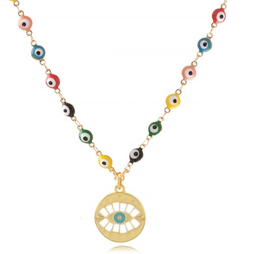 Necklace with eye chain