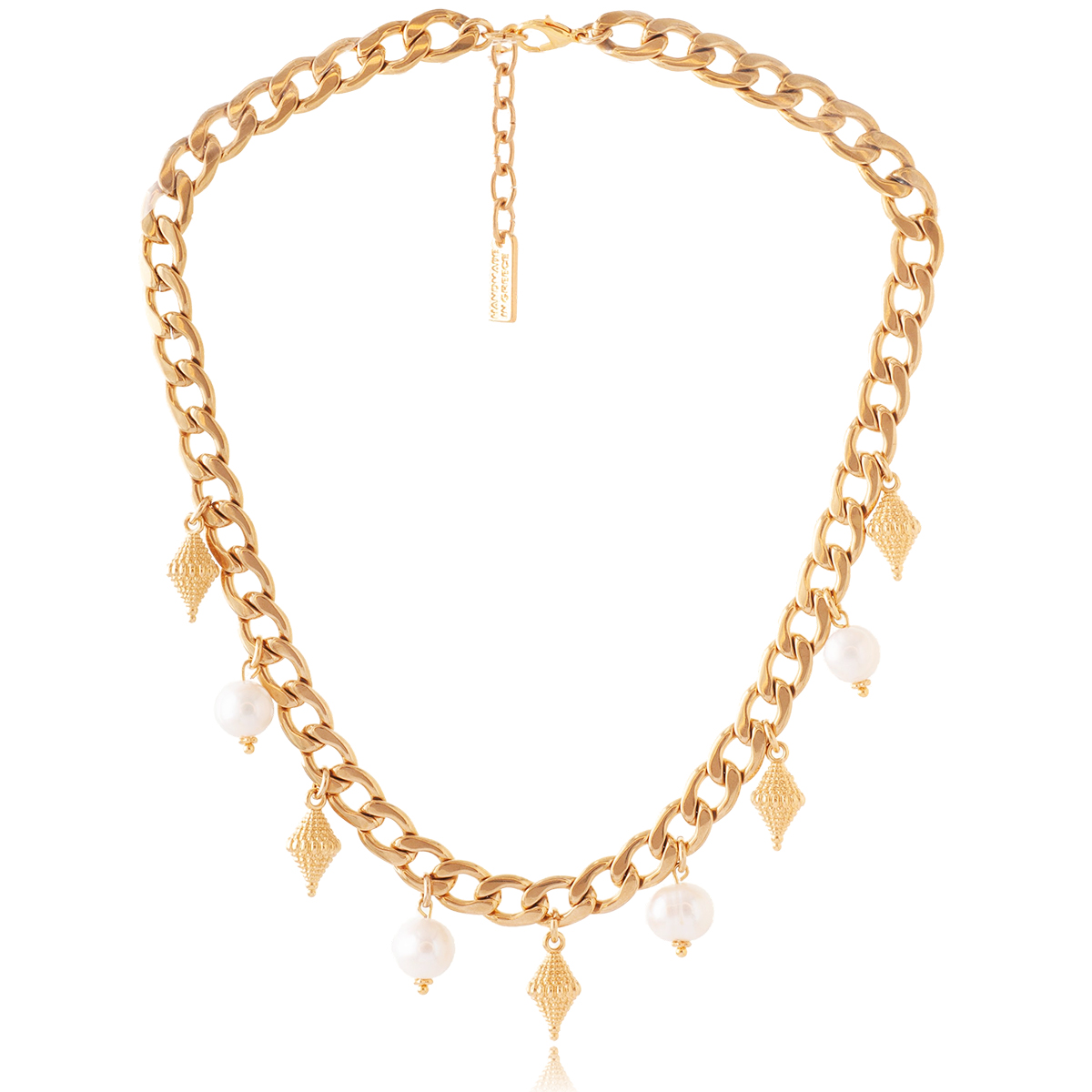 1.N22057PR01950 Chain Necklace with Pearls